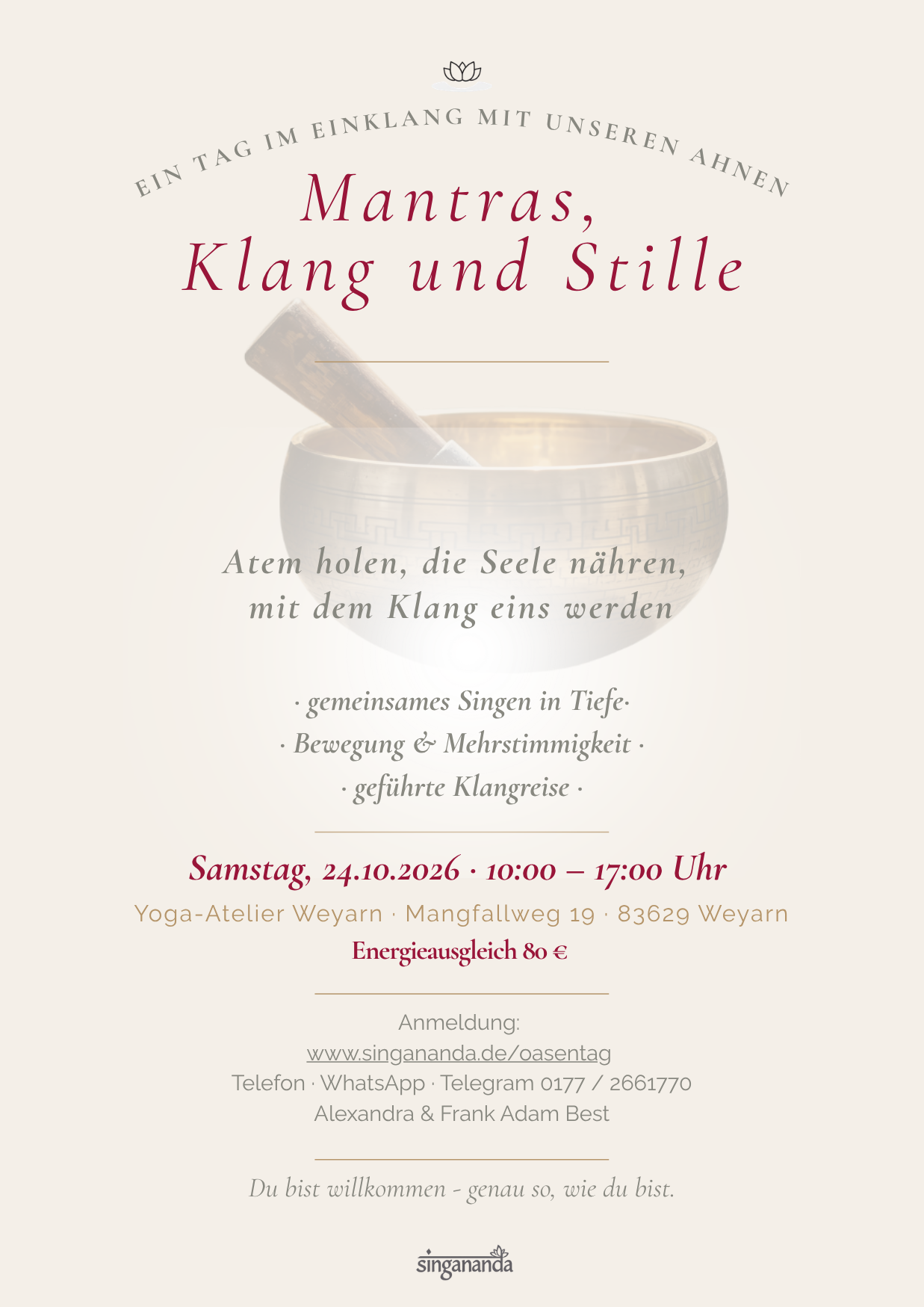 Flyer zum Oasentag-Seminar