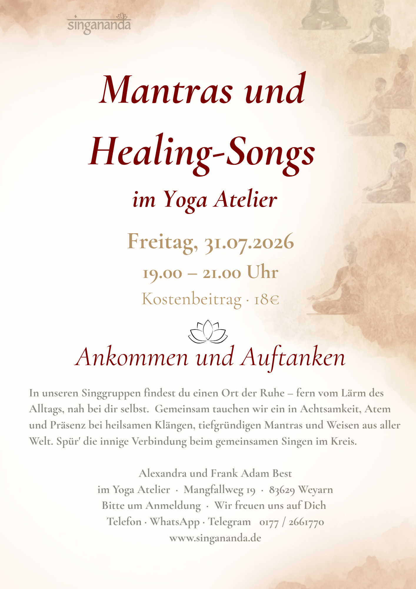 Flyer zum Singkreis in Weyarn